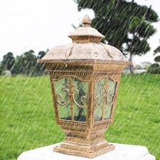 Lampada a colonna vintage luci a colonna in vetro lampada da esterno illuminazione palo cortile