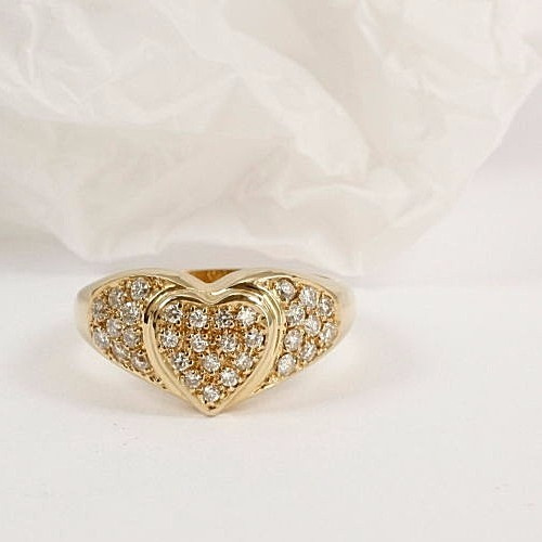 Romantico anello cuore in - cuore,
