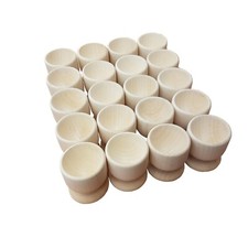 Portauovo in legno, set da 20, non dipinto in legno di faggio naturale