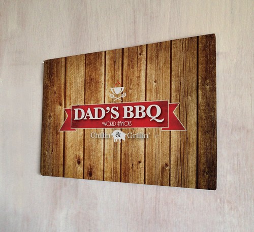 Insegna legno effetto bbq - in,