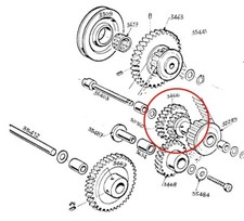 Fumeo 9119 - 9120 - 9145  ingranaggio doppio per trasmissione n.3466 