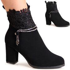 Scarpe Donna Scamosciato Stivaletti Alla Caviglia Tovagia Décolleté Stivali