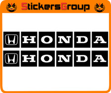 COPPIA ADESIVI HONDA LOGO PER MOTO CASCO TUNING IN VINILE