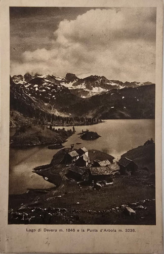 Cartolina 1935 lago devero - lago,
