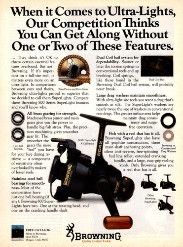 1987 browning fishing reel - browning,