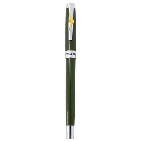 Penna roller verde metallo - penna,