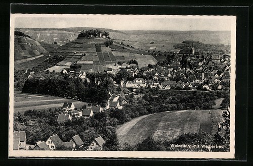 Cartolina weinsberg veduta - weinsberg,,