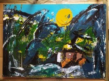 Attilio Scarfi' (Arona No 1931-2016) straordinario dipinto 2002vendita no profit