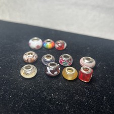 8 perle in vetro di Murano 925