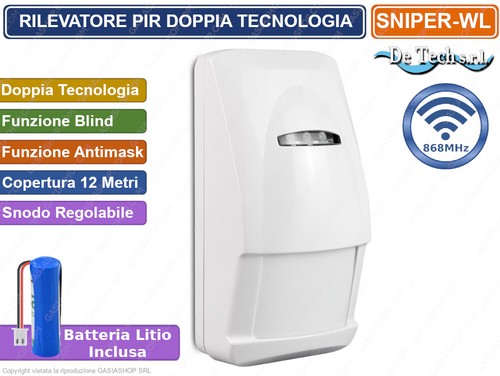 Pir sensore rivelatore doppia - pir,
