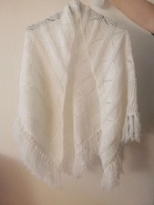 Scialle in lana bianco