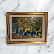 Antonino Pecoraro (XX sec.) – 'Sotto bosco', olio su tela 50x70 cm