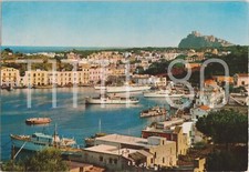 ISCHIA - IL PORTO CON VAPORETTI E PONTILI (NAPOLI) 1972