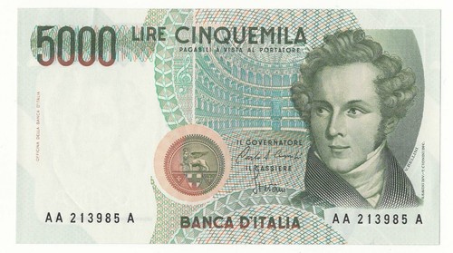 5000 lire bellini prima - lire,