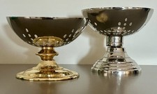 LOTTO 2 X CALICE MESSA ARTICOLI RELIGIOSI PATENA CROCIFISSO PRETE ALTARE