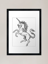 Unicorno Disegno Rampante 1906