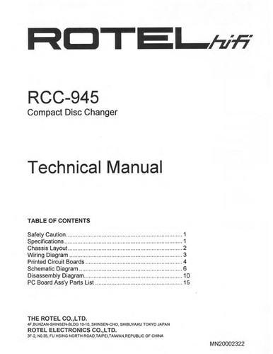 Manuale servizio per rotel - servizio,