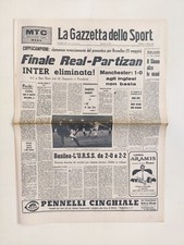 GAZZETTA DELLO SPORT 21 APRILE 1966 INTER-REAL MADRID 1-1 - PARTIZAN BELGRADO