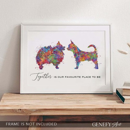 Arte acquerello pomerania e - pomerania,
