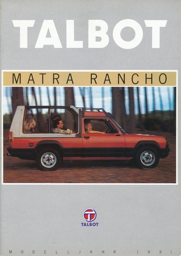 Brochure talbot matra rancho - talbot,