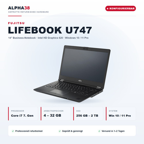 Fujitsu lifebook u747 - fujitsu, computer