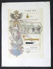 Militaria - Gara Tiro con pistola - Diploma Terzo Grado - Busalla - 1908
