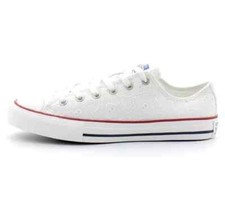 CONVERSE ALL STAR CHUCK TAYLOR OX WHITE Cuori Ricamati  671098C