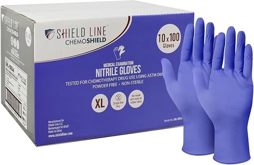 Guanti esame nitrile blu - guanti,