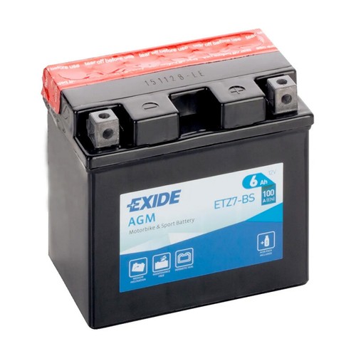 Batterie moto exide etz7 - moto, etz7-bs