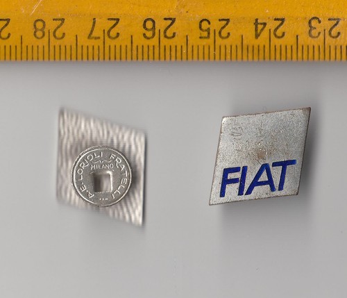 Vintage enamel fiat - vintage,