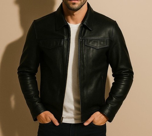 Giacca motociclista uomo nera - giacca,