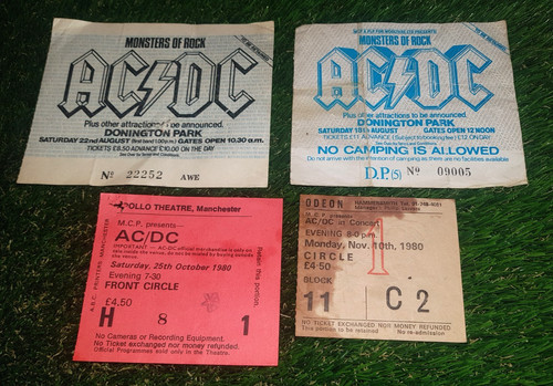 Acdc original vintage - x4,