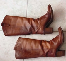 STIVALI DONNA N° 39 in CUOIO TIPO TEXANO CONDIZIONI OTTIME