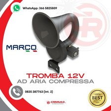 Avvisatore Tromba Aria Compressa Marco JE/120 12V Tromba Pneumatica Camion