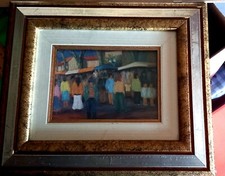 livorno renato natali attribuz. Mammuccari olio su tav. 11x15,5 cornice28x32 ca.