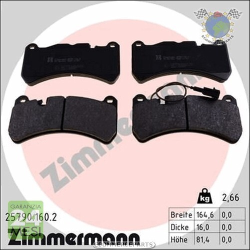 Kit pastiglie freno zimmermann - pastiglie,