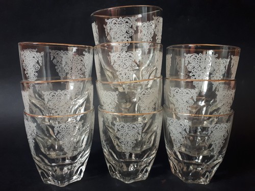 Set bicchieri vintage vetro - 10,