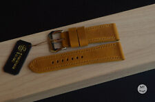 26 mm Cinturino artigianale Pam Italy ocra pullup Vintage Leather Strap Handmade