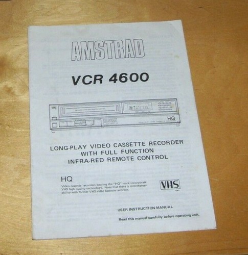 Amstrad vcr 4600 - amstrad,
