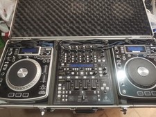consolle dj numark ndx800 con mixer 4 canali ddm4000 e custodia