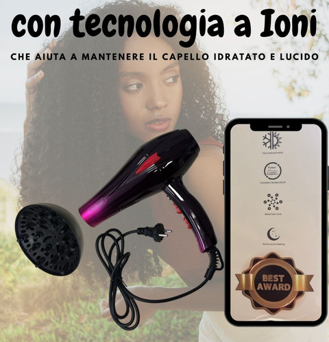 Asciugacapelli 1600w con - 1600w,
