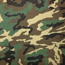 Tessuto Cotone Mimetico Grande