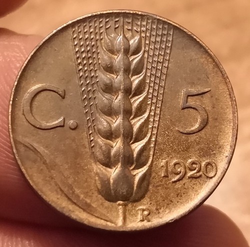 Moneta centesimi 1920 spiga - moneta,