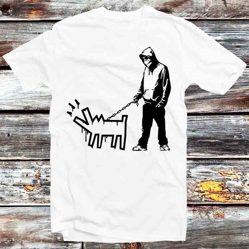 Maglietta banksy thug con - thug,