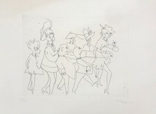 Mino Maccari Stampa Originale cm 50 x 35