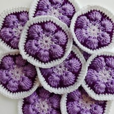 Lotto sfuso 1000 esagoni fiori