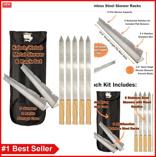 Kebab grilling kit wide flat - grilling,