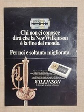 Lame o lamette da barba Wilkinson La fine del mondo Pubblicità vintage anni '70