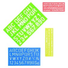 4 Pezzi Stencil di Alfabeto,Plastica Lettere Stencil Numeri R