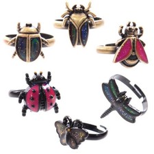 Anello Dell umore che cambia colore regolabile con insetto 0KLI